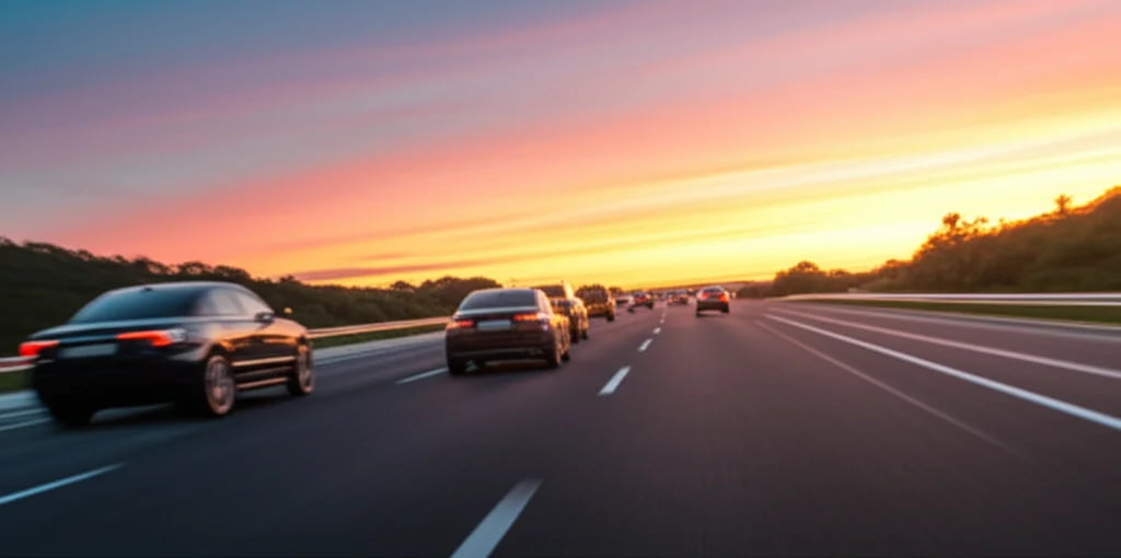 Cars driving on highway